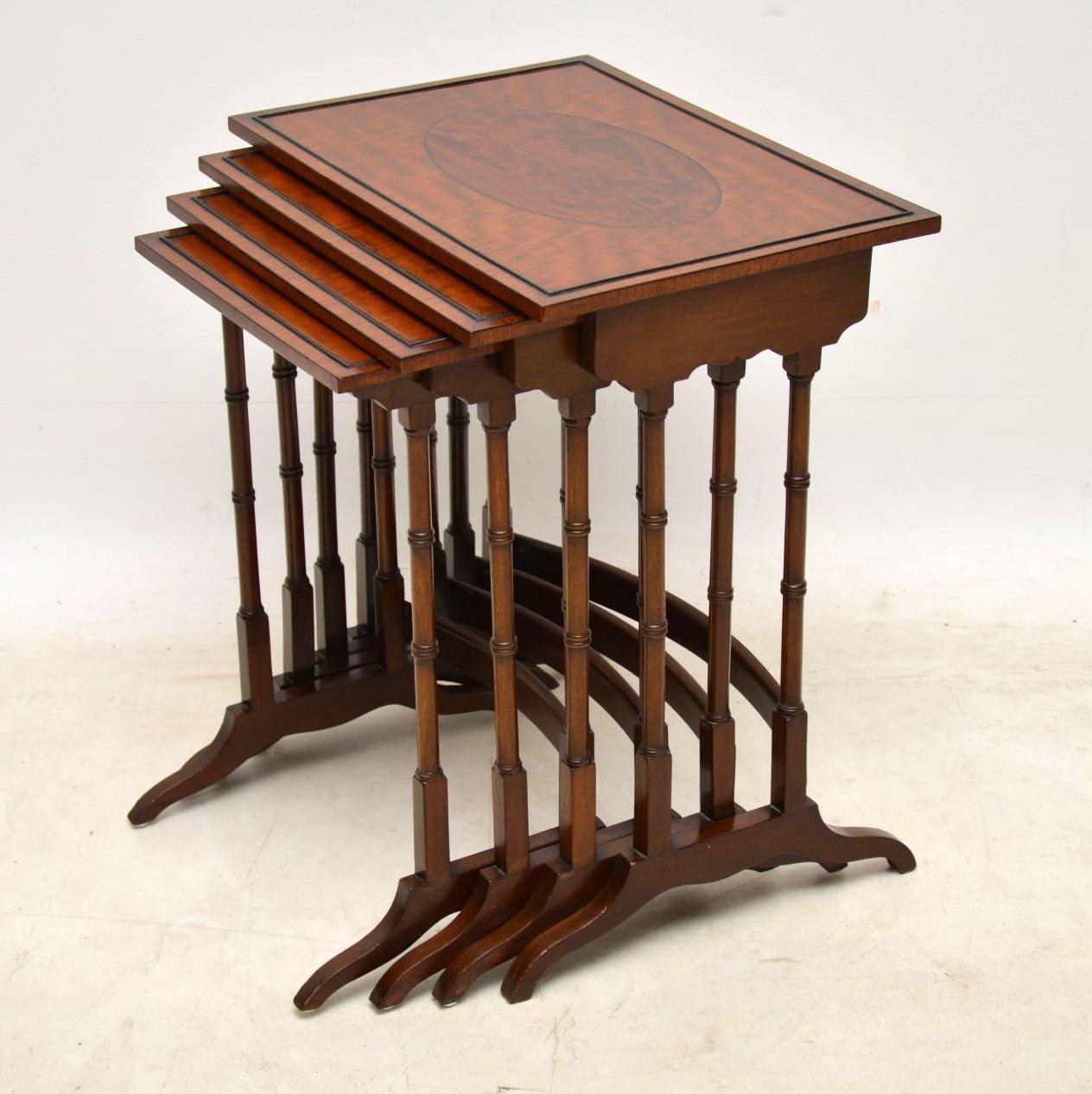 Regency Antique Mahogany Nest of Four Tables