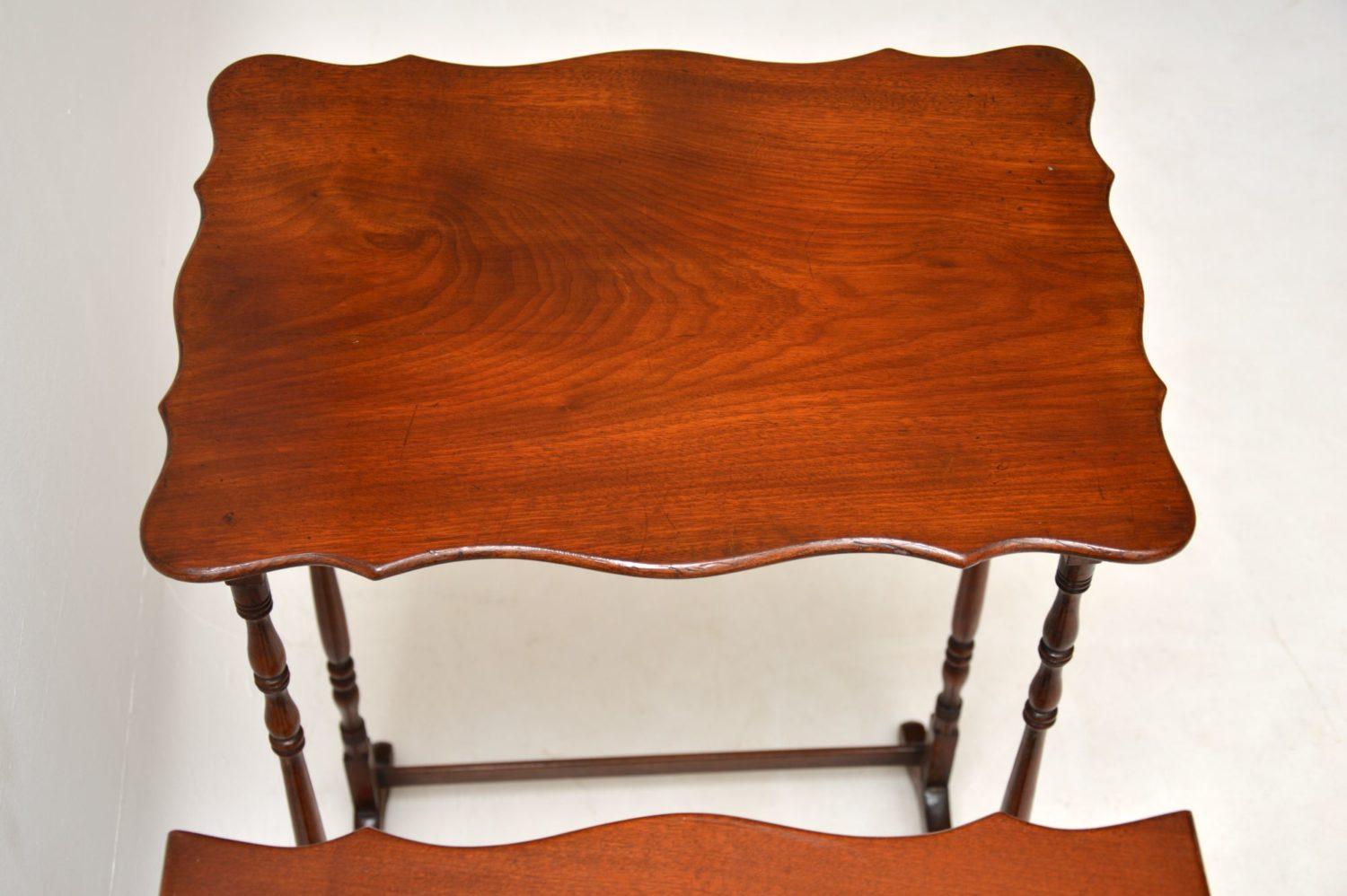 Antique Mahogany Nest of Four Tables 1
