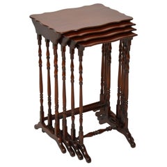 Antique Mahogany Nest of Four Tables