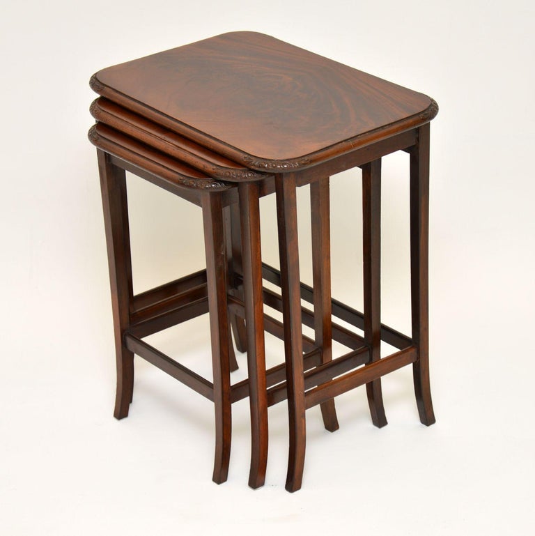 Antique Mahogany Nest of Tables For Sale at 1stdibs