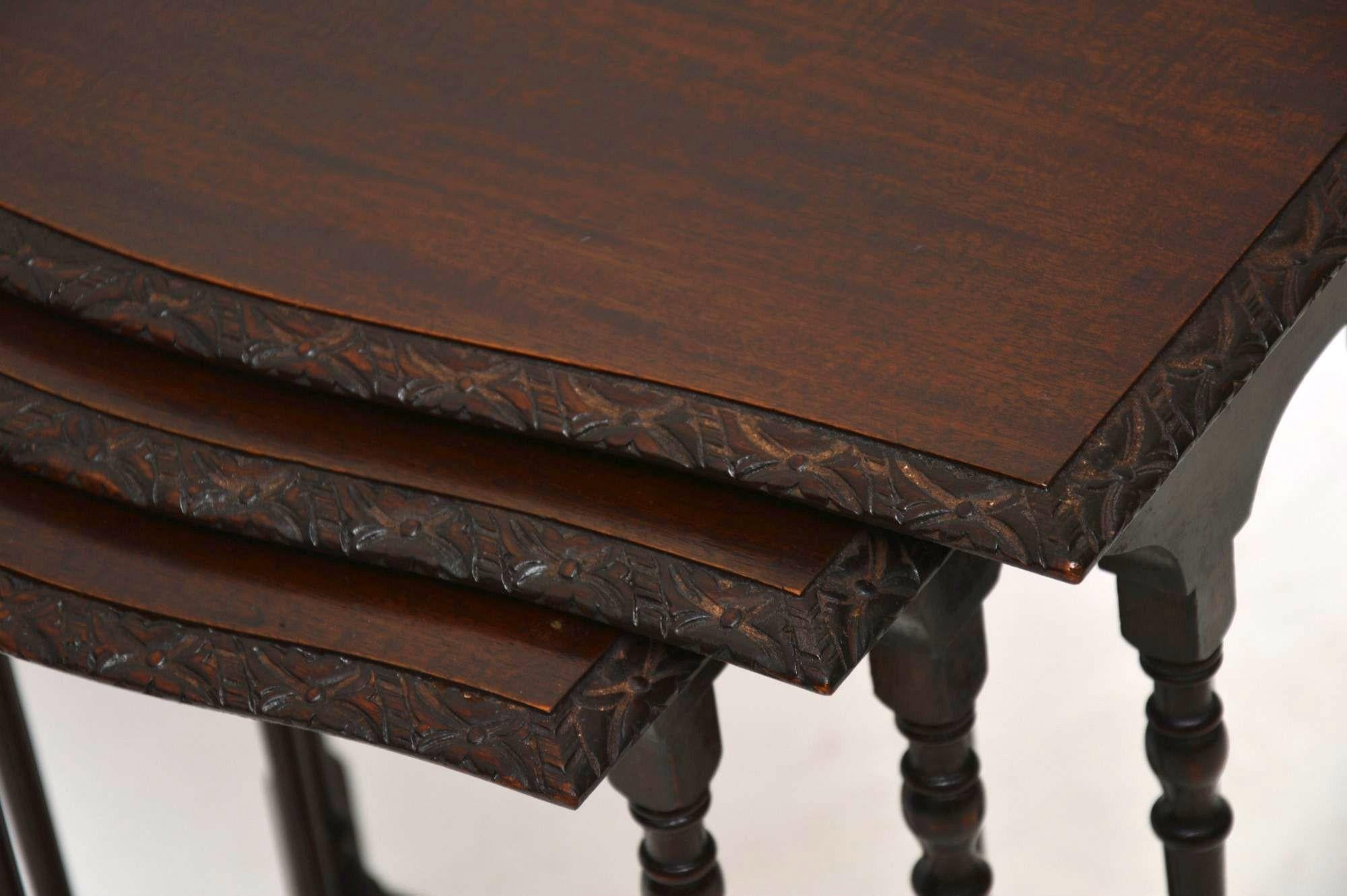 Antique Mahogany Nest of Tables 3