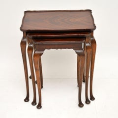 Antique Mahogany Nest of Three Tables