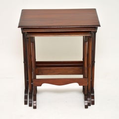 Antique Mahogany Nest of Three Tables
