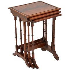 Antique Mahogany Nest of Three Tables