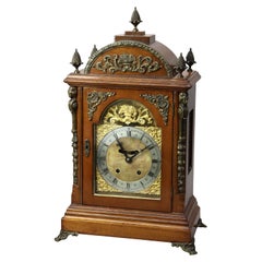 Antique Mahogany 
Ormolu Continental Bracket Mantle Clock C1890