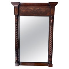 Antique Mahogany Overmantle Pier Mirror
