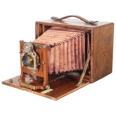 Antique Mahogany Premo Long Focus Folding Camera, circa 1895-1904
