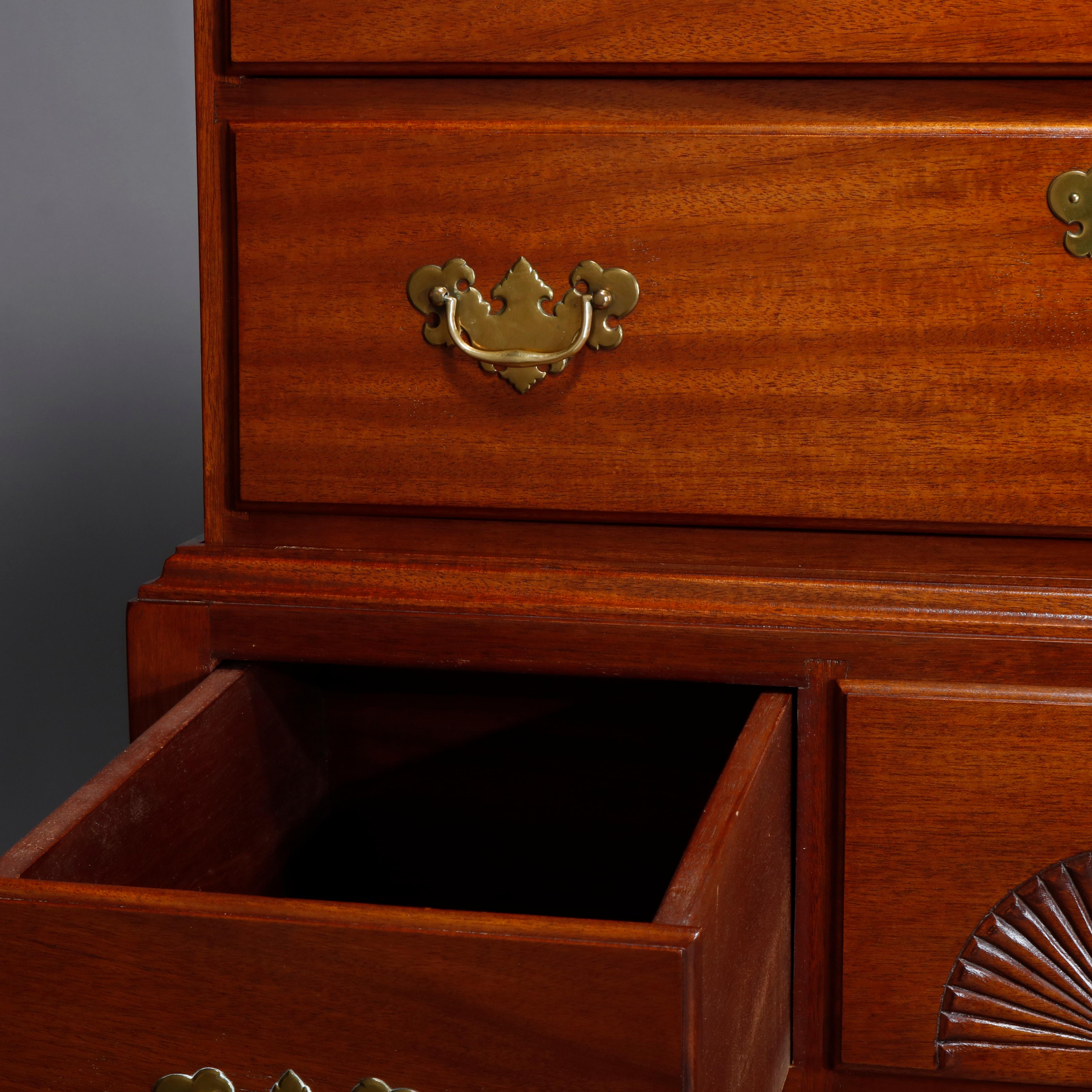 Antique Mahogany Queen Anne Tall Chest on Chest by Copenhaver's Furniture 2