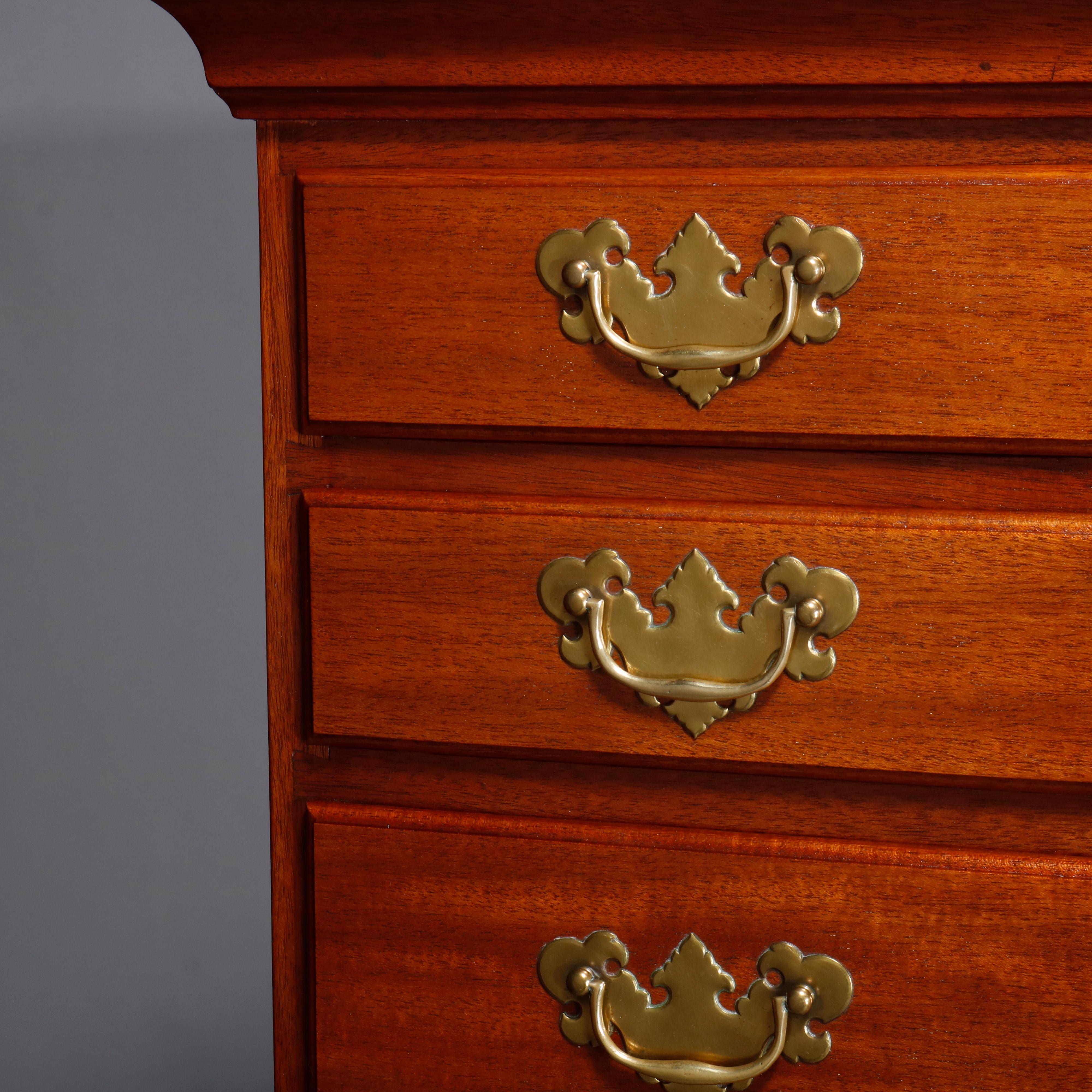 American Antique Mahogany Queen Anne Tall Chest on Chest by Copenhaver's Furniture