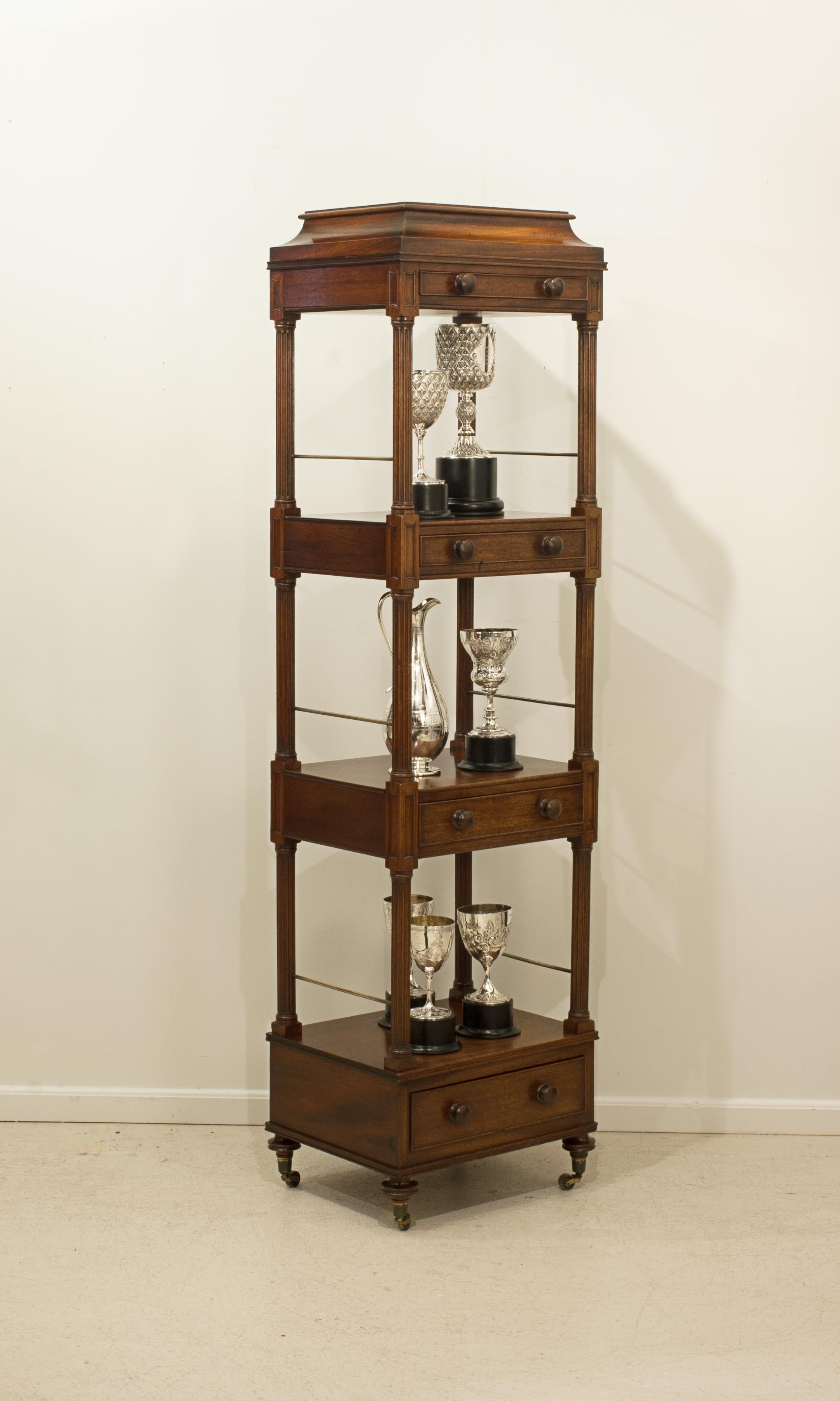 Antique Mahogany Regency Etagere, What Not In Good Condition For Sale In Oxfordshire, GB