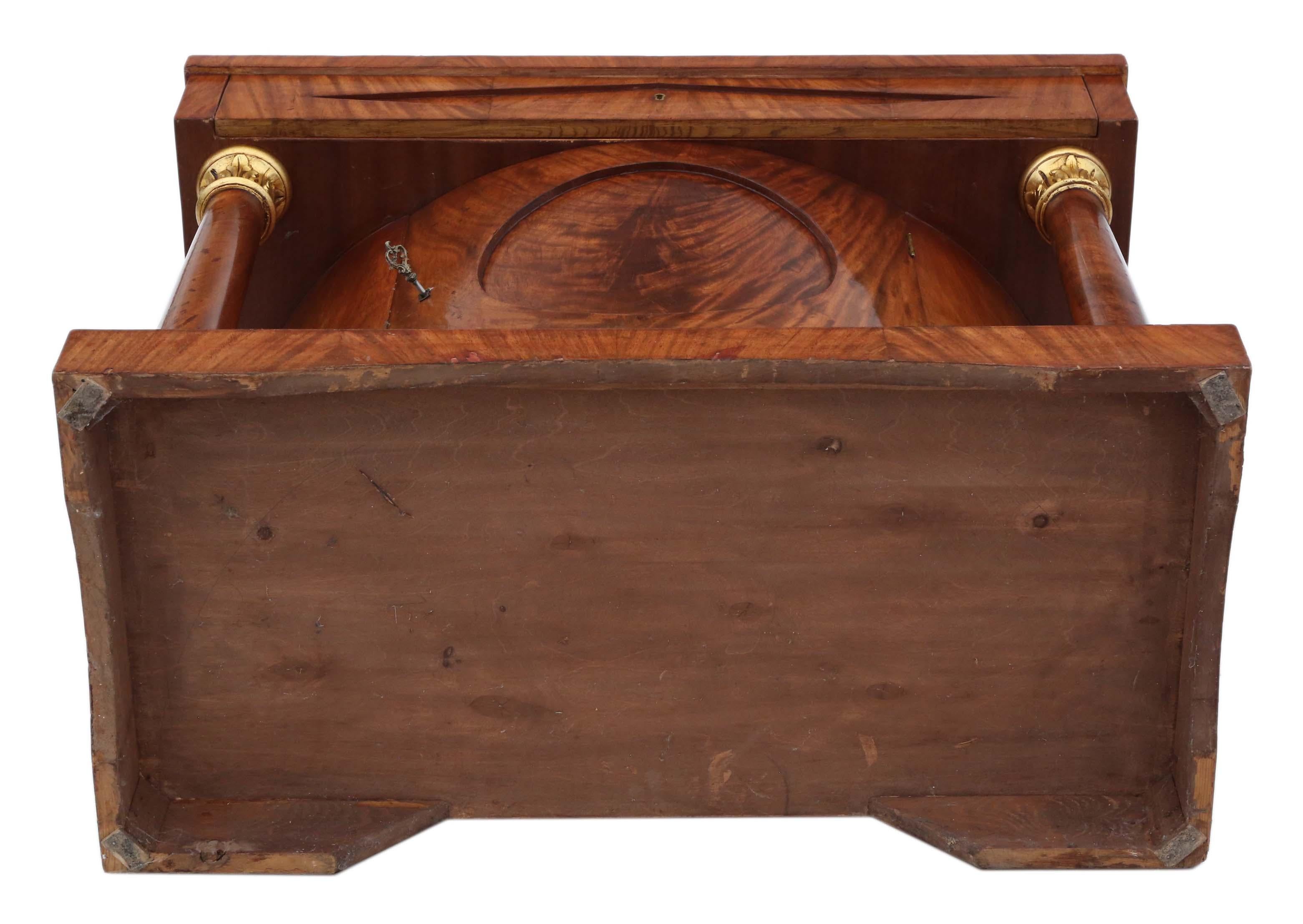 Bois Ancienne table console en acajou de style Regency Revival en vente
