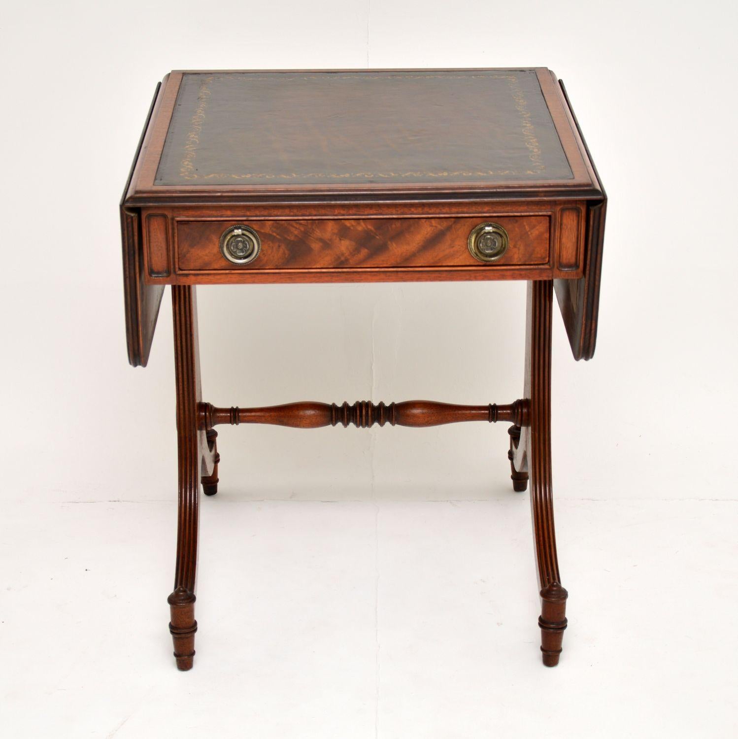 English Antique Mahogany Regency Style Sofa Table