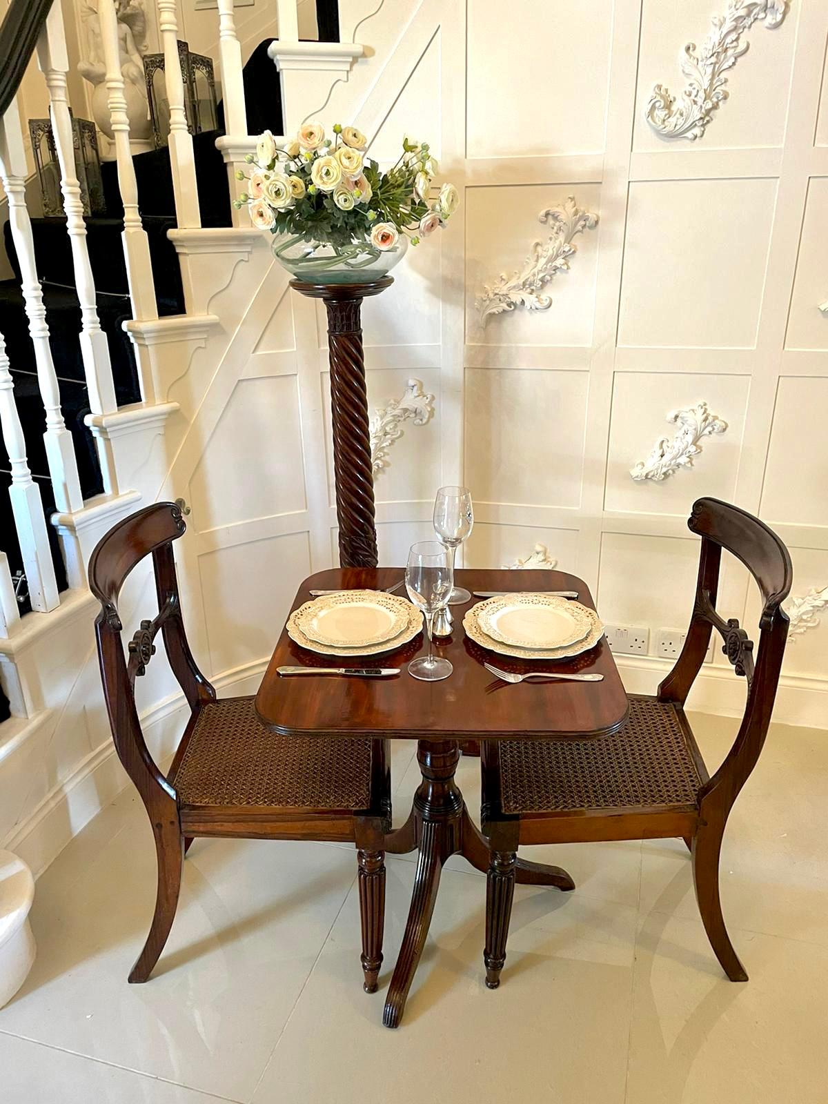 Antique Mahogany Regency Tripod Table For Sale 4