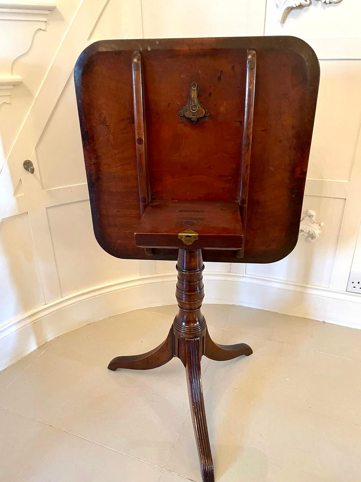 Antique Mahogany Regency Tripod Table For Sale 5