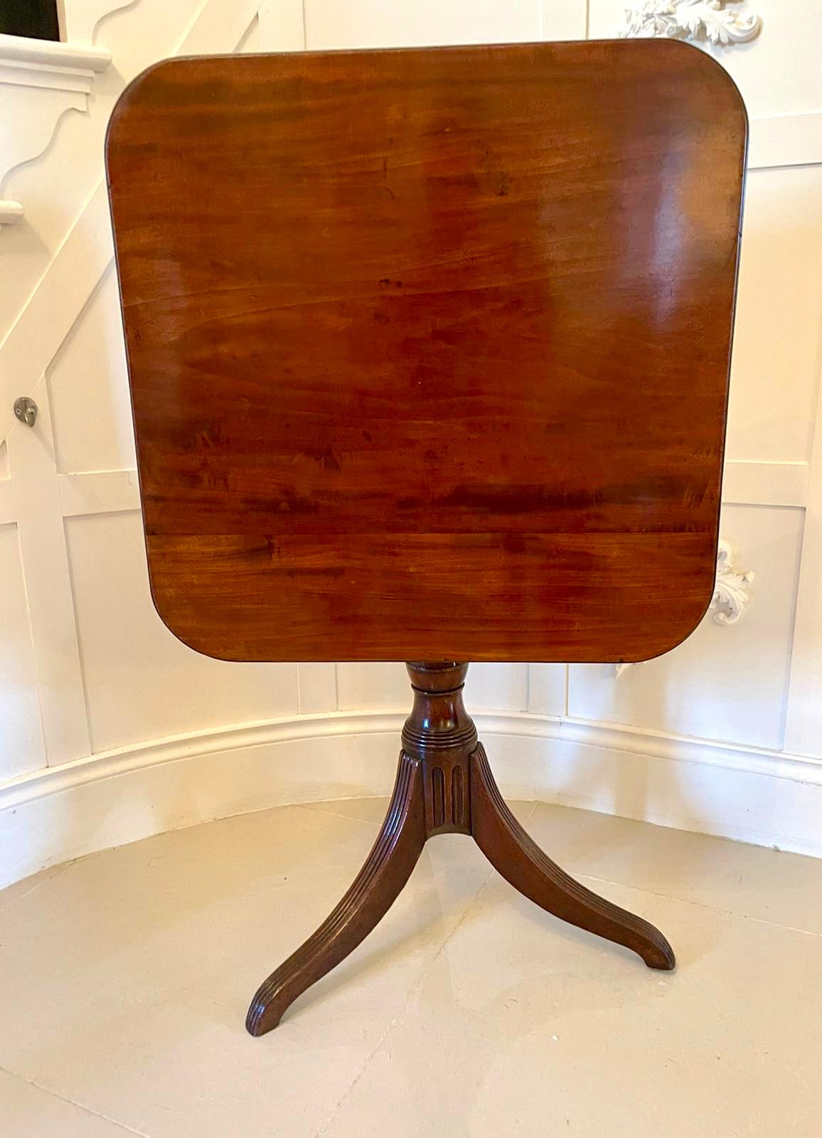 English Antique Mahogany Regency Tripod Table For Sale
