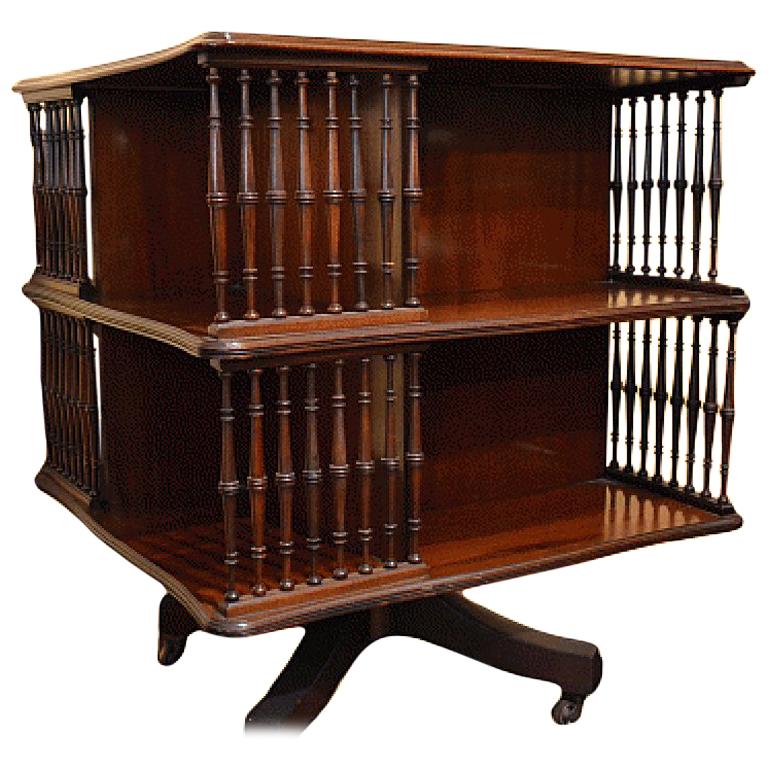 Turn of the Century Italian Renaissance Style Revolving Book Stand For
