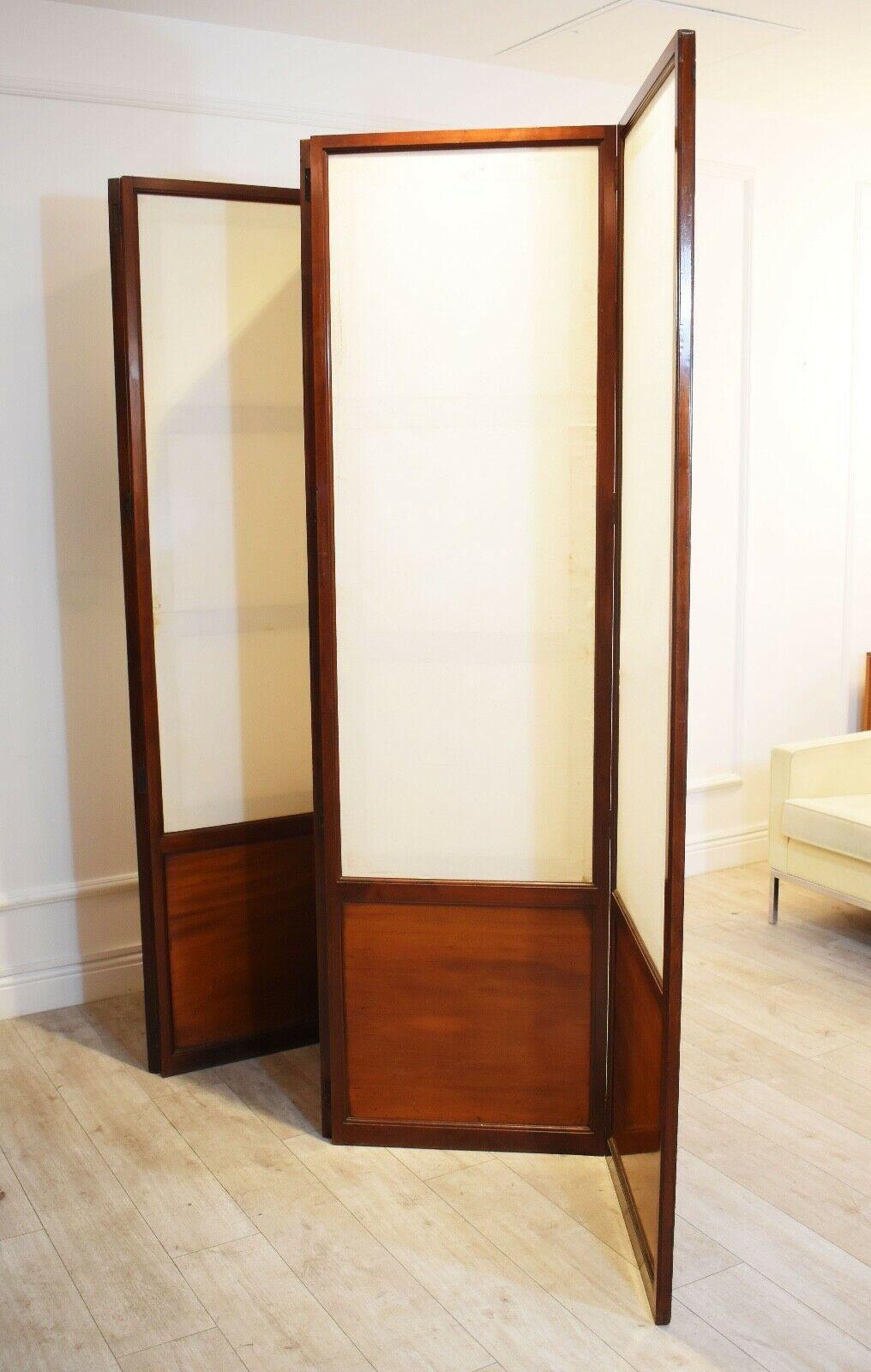 European Antique Mahogany Room Divider / Screen