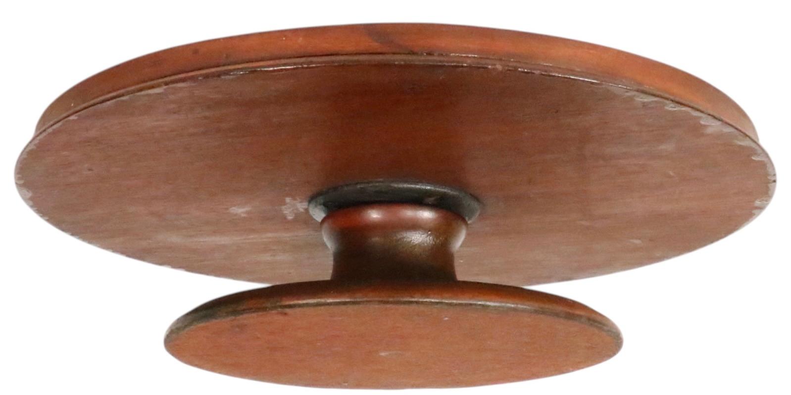 Antique Mahogany Rotating Lazy Susan 5