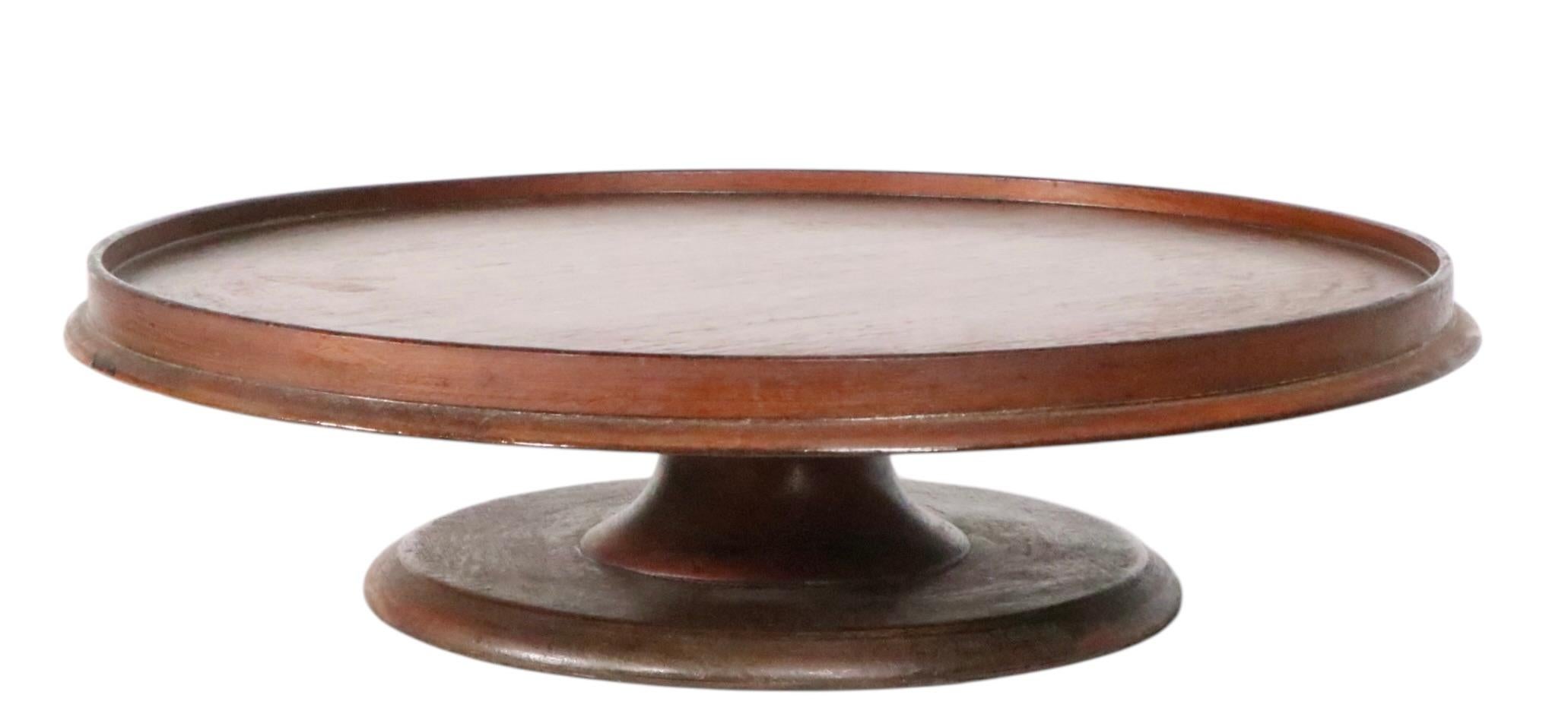 Antique Mahogany Rotating Lazy Susan 8