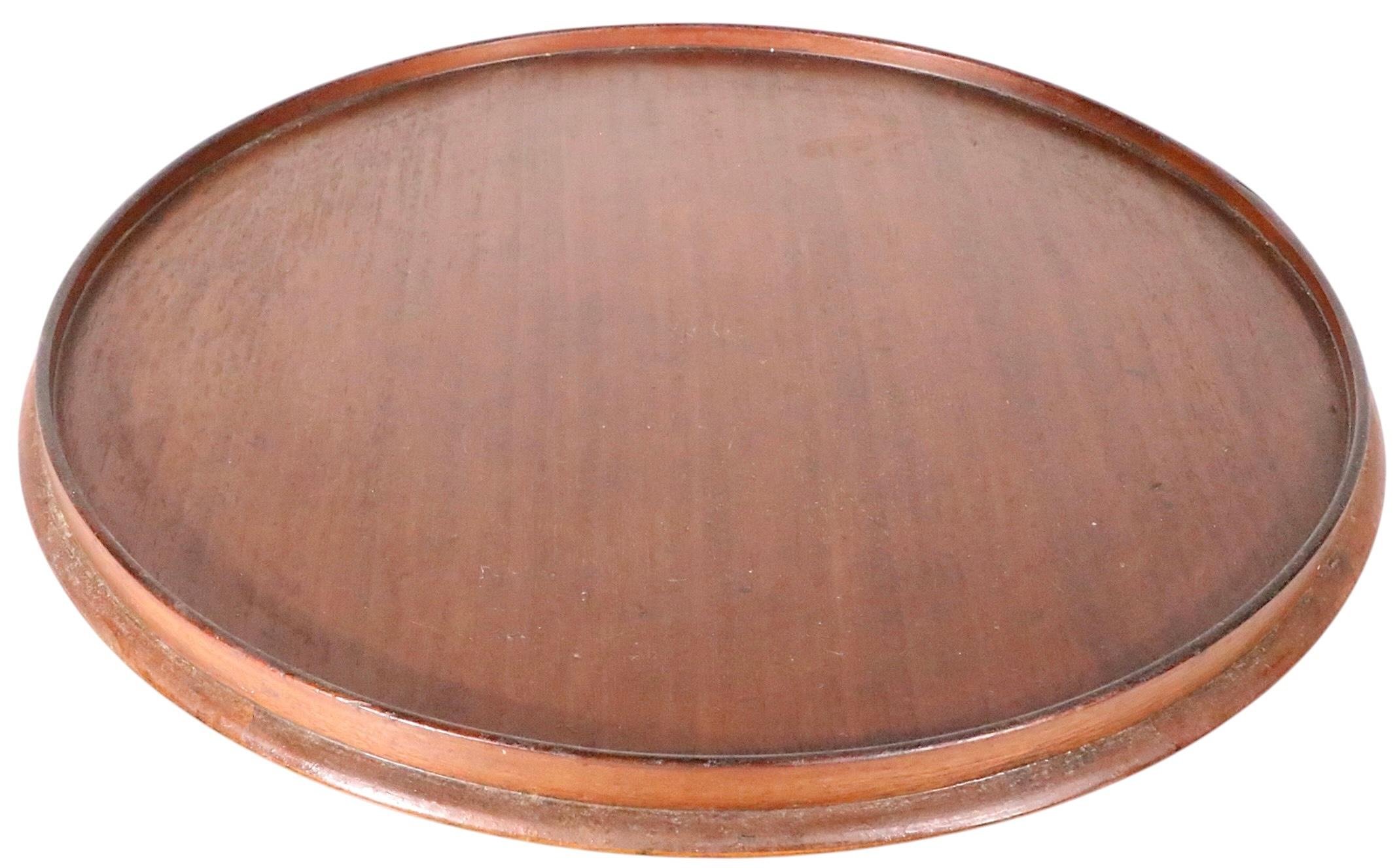 20th Century Antique Mahogany Rotating Lazy Susan