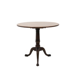 Antique Mahogany Round Tilt-Top Table