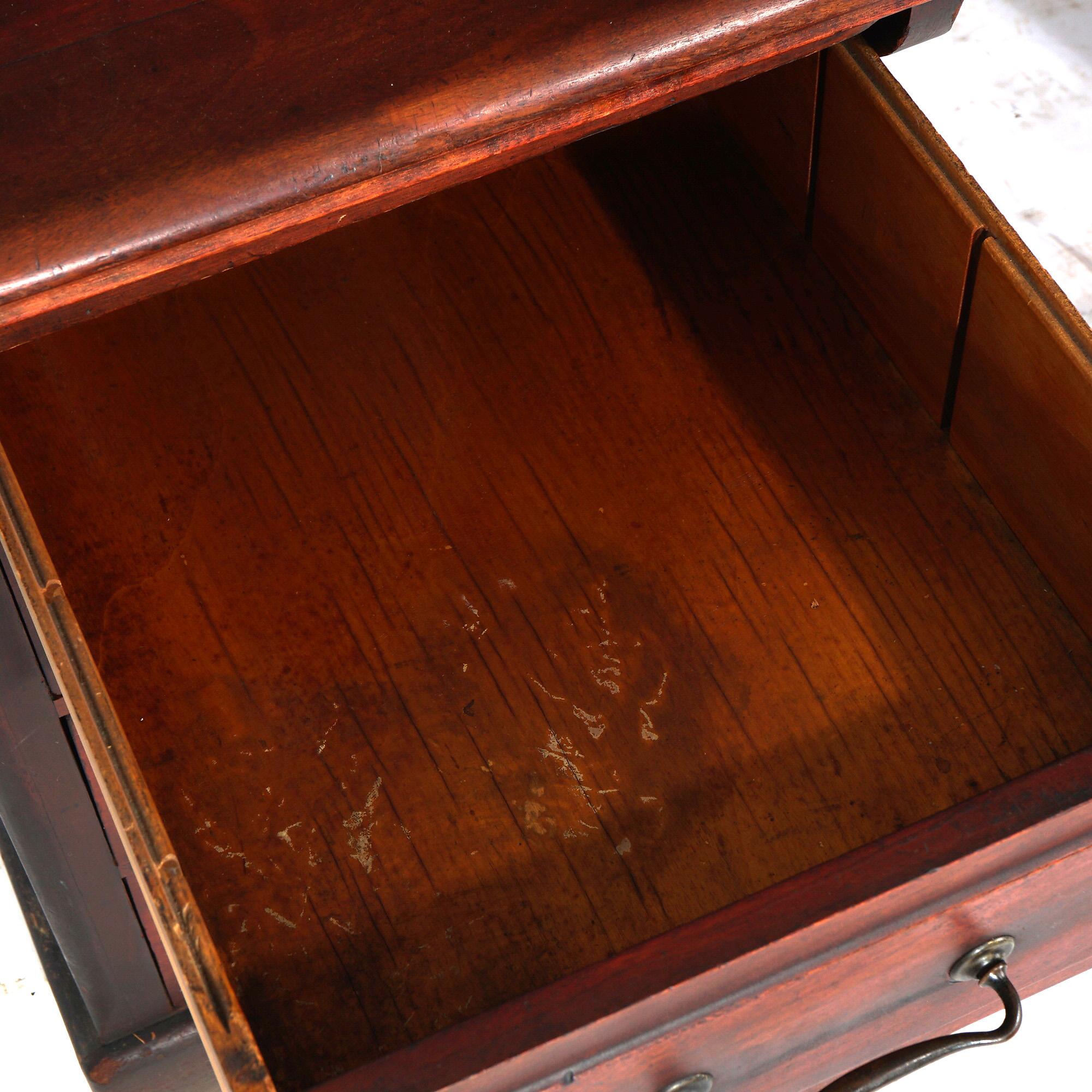 Antique Mahogany S-Roll Top Desk with Full Interior by Gunn, c1900 For Sale 1