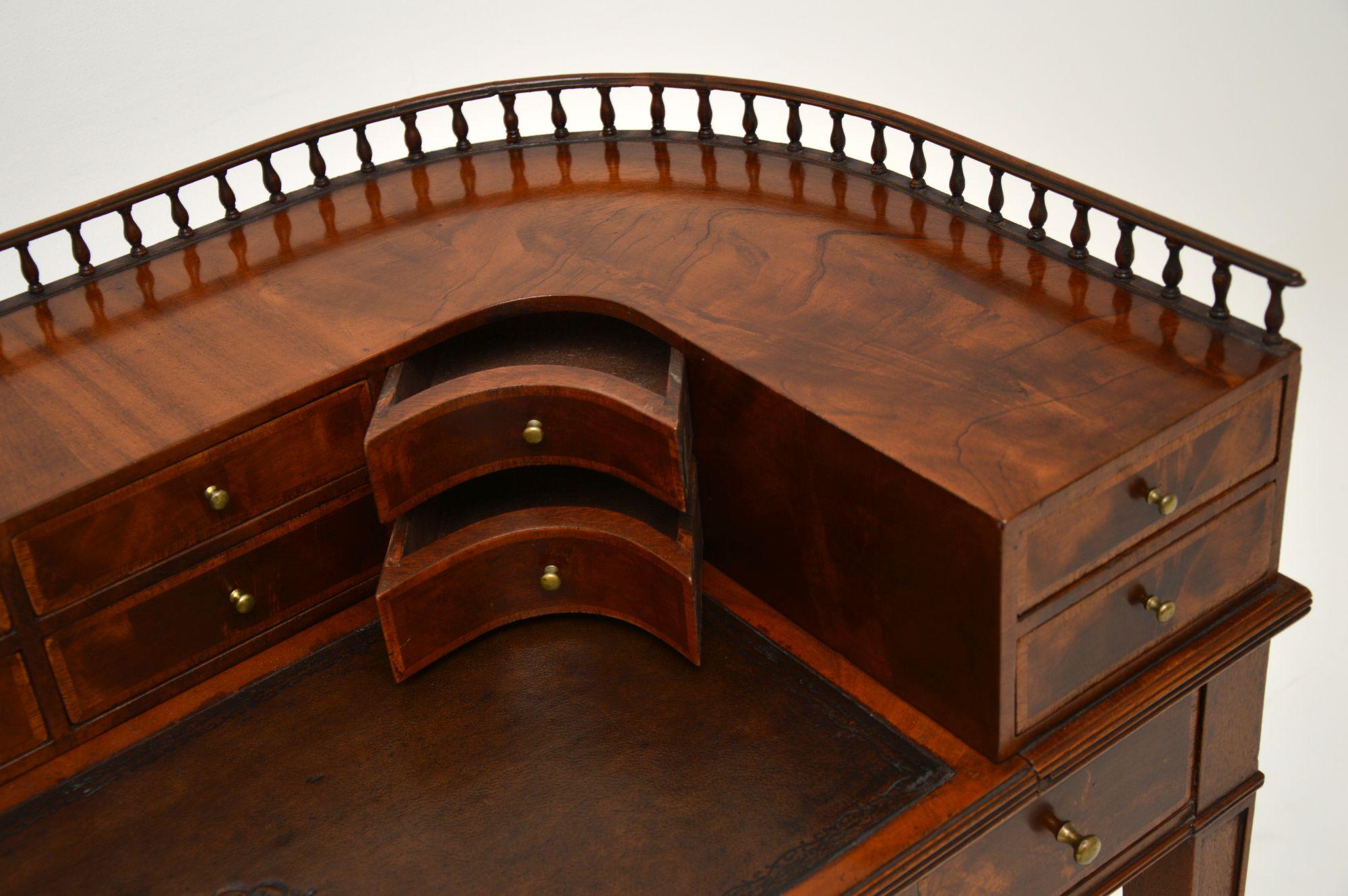 Antique Mahogany and Satinwood Carlton House Desk 5