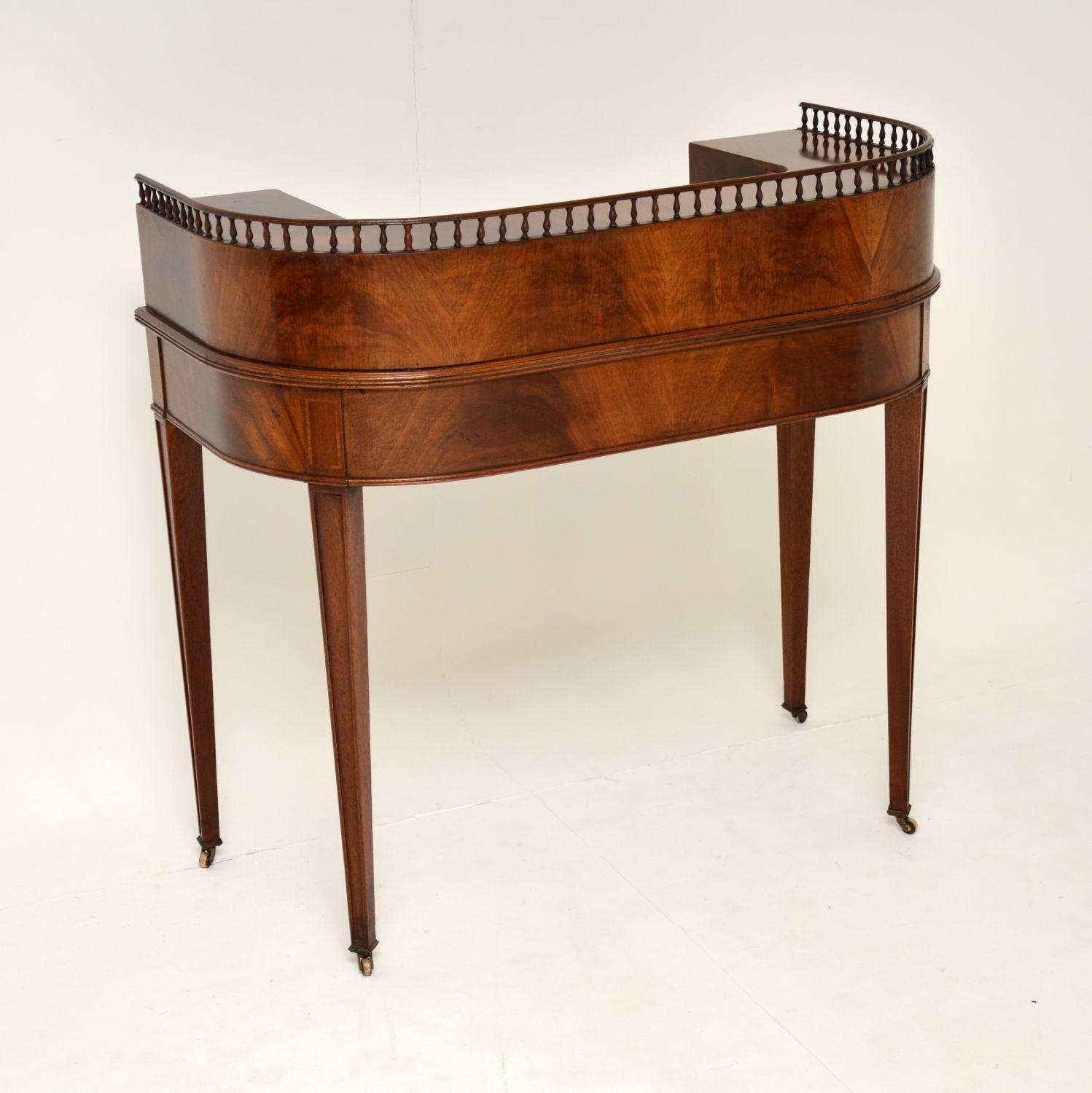 Antique Mahogany and Satinwood Carlton House Desk 3