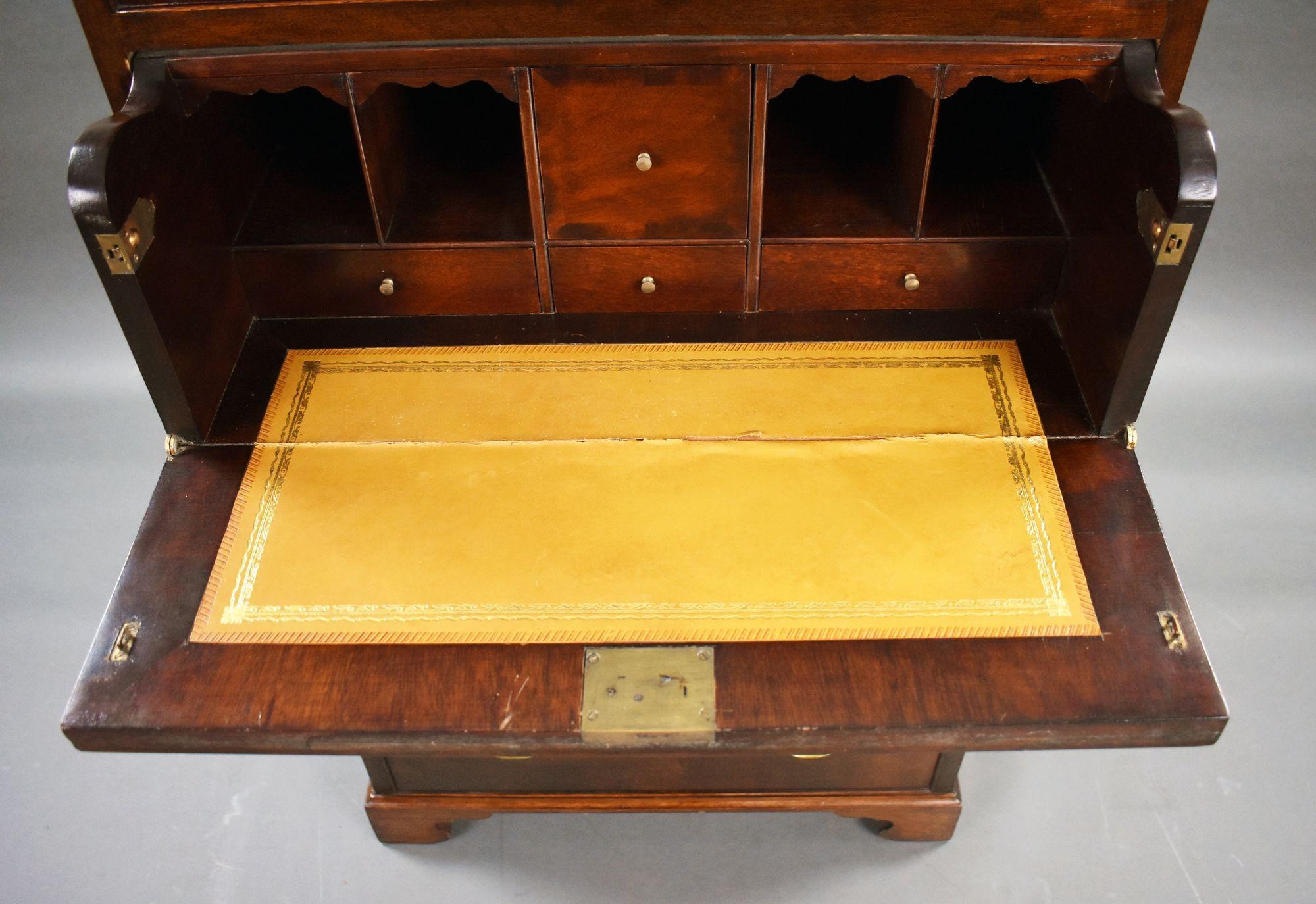 Antique Mahogany Secretaire Chest For Sale 5