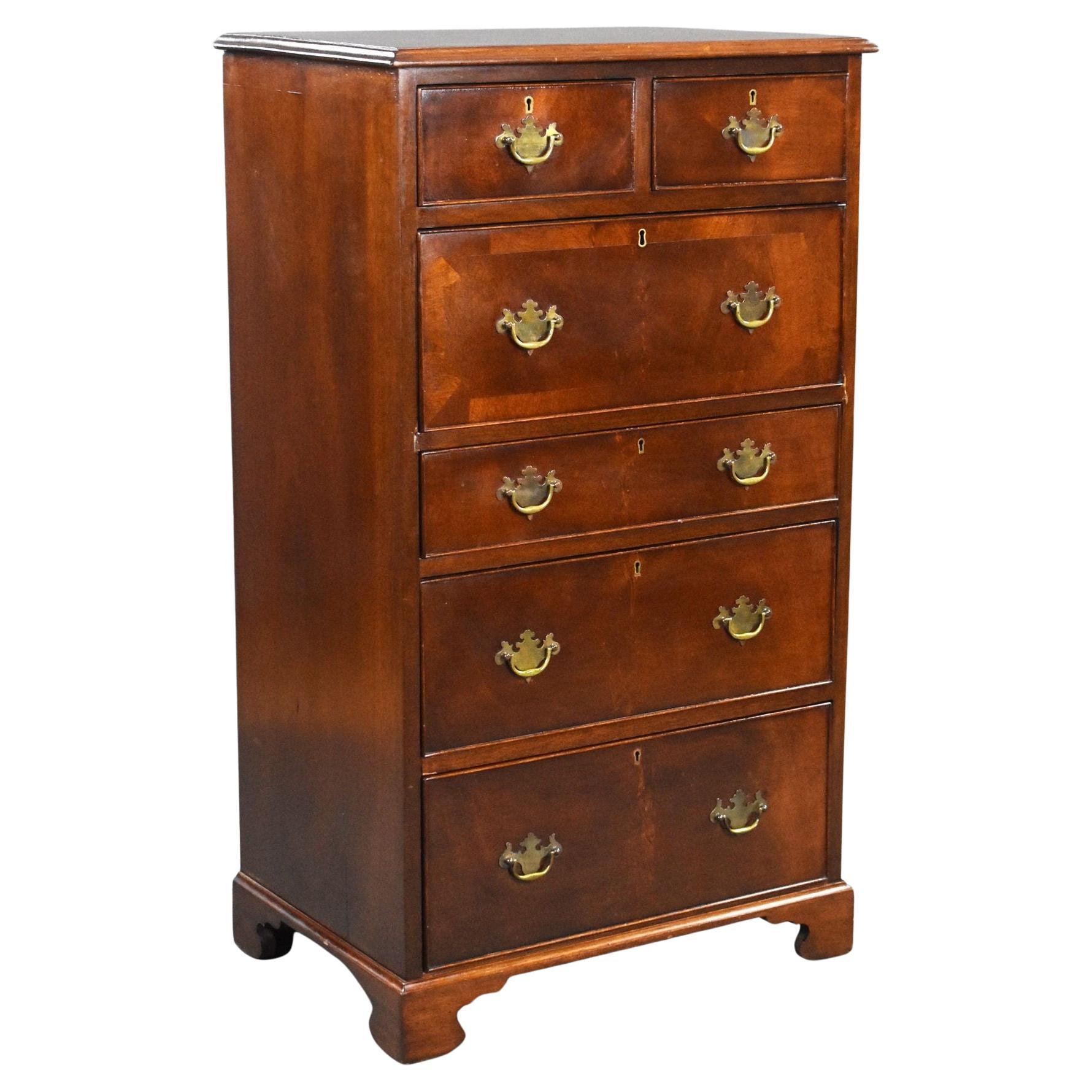 Antique Mahogany Secretaire Chest For Sale