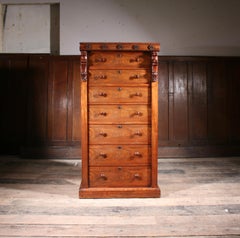 Antique Mahogany Secretaire Wellington Chest