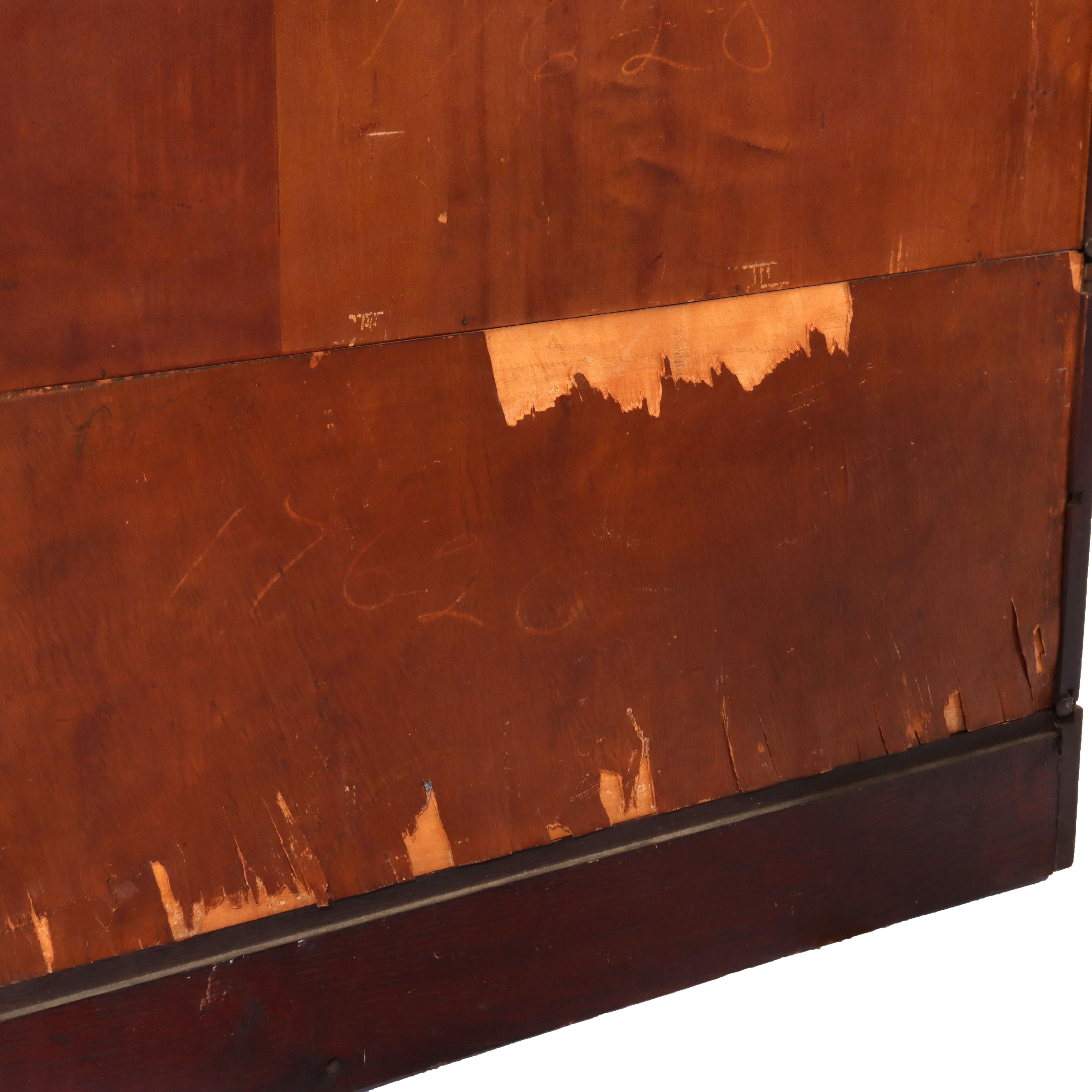 Ancienne bibliothèque sectionnelle à quatre tiroirs pour avocats en acajou C1920 en vente 5