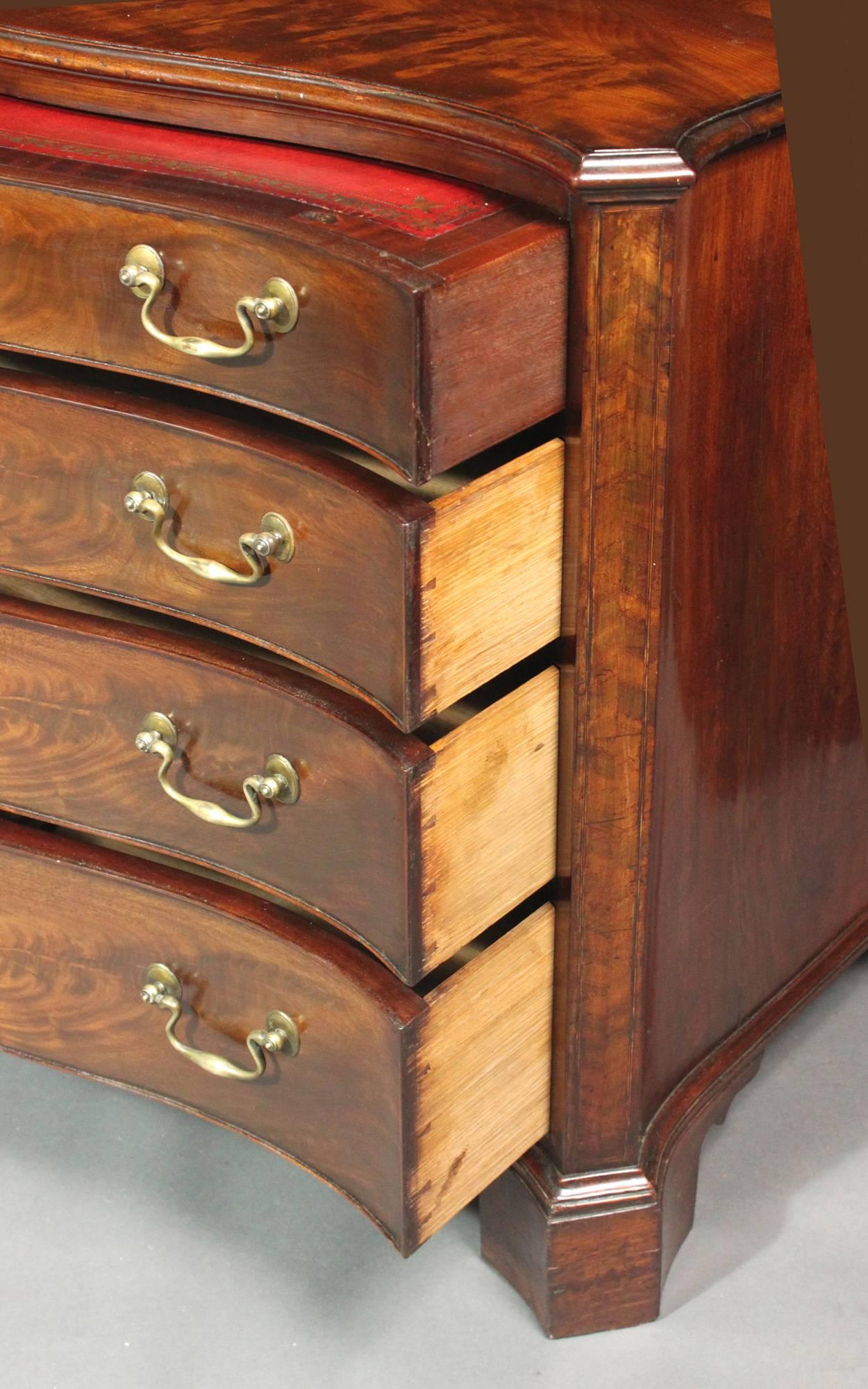 antique serpentine chest of drawers