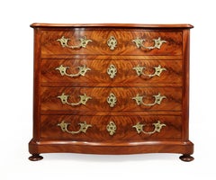 Antique Mahogany Serpentine Chest of Drawers, circa 1890