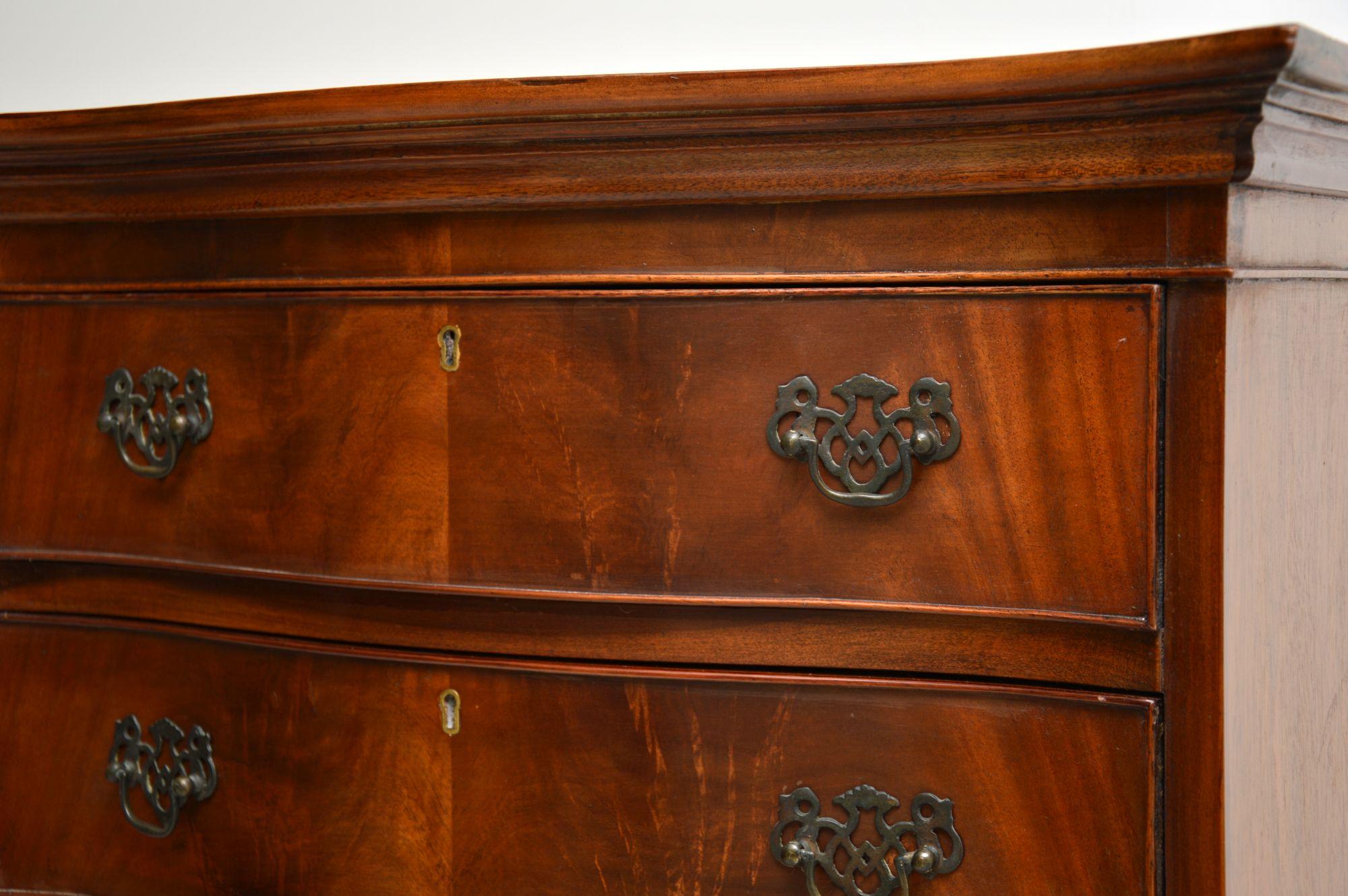 Wood Antique Serpentine Chest on Chest