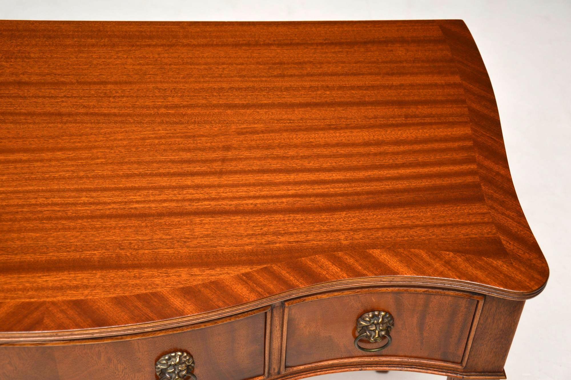 Antique Mahogany Serpentine Fronted Server Table 3