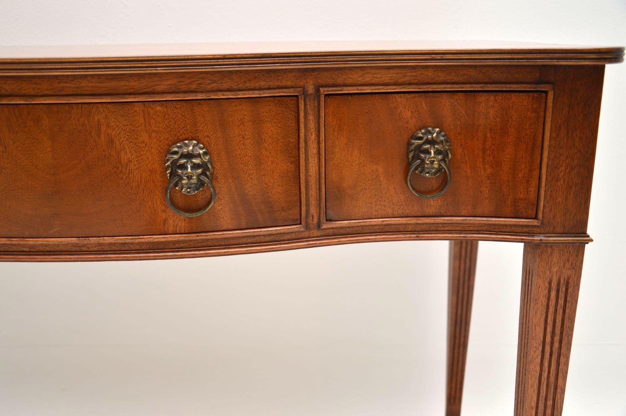 George III Antique Mahogany Serpentine Fronted Server Table