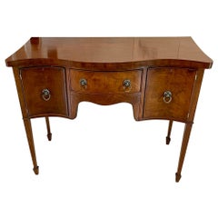 Credenza antica a forma di serpentina in mogano