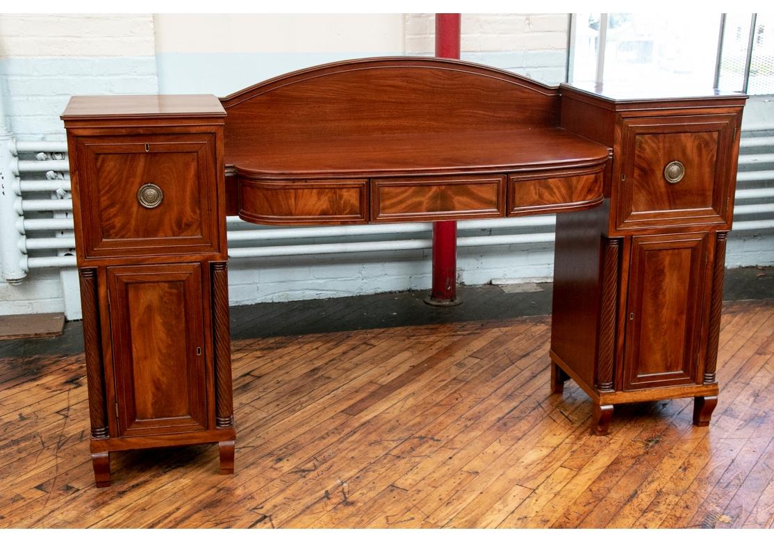 Edwardian Antique Mahogany Server with Bottle Drawer For Sale