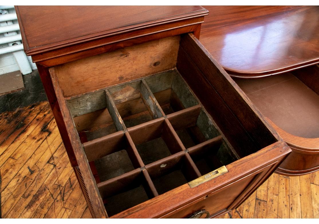 Antique Mahogany Server with Bottle Drawer For Sale 2