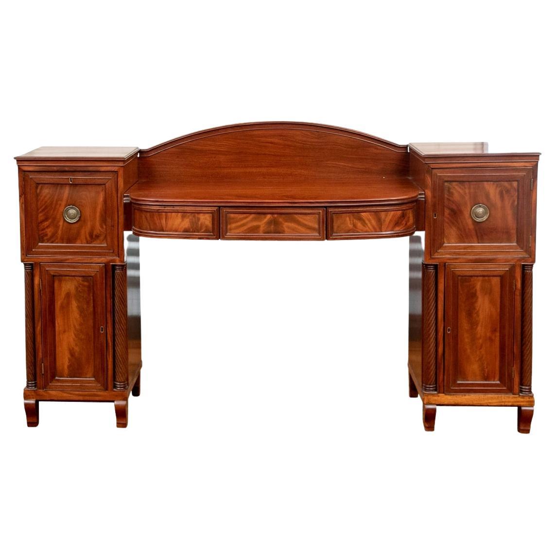 Antique Mahogany Server with Bottle Drawer For Sale