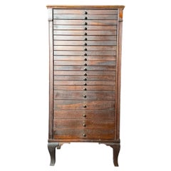 Meuble à partitions ancien en acajou, rangement Elegant, Vintage Design