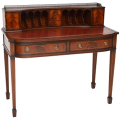 Antique Mahogany Sheraton Style Desk, Carlton House Design
