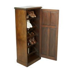 Antique Mahogany Shoe Cabinet of Good Proportions and Paneled Door