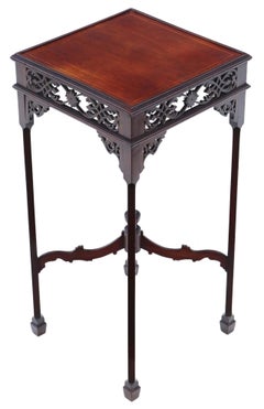 Antique mahogany side occasional pedestal table stand C1920