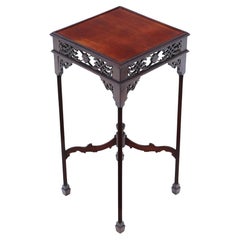 Antique mahogany side occasional pedestal table stand C1920