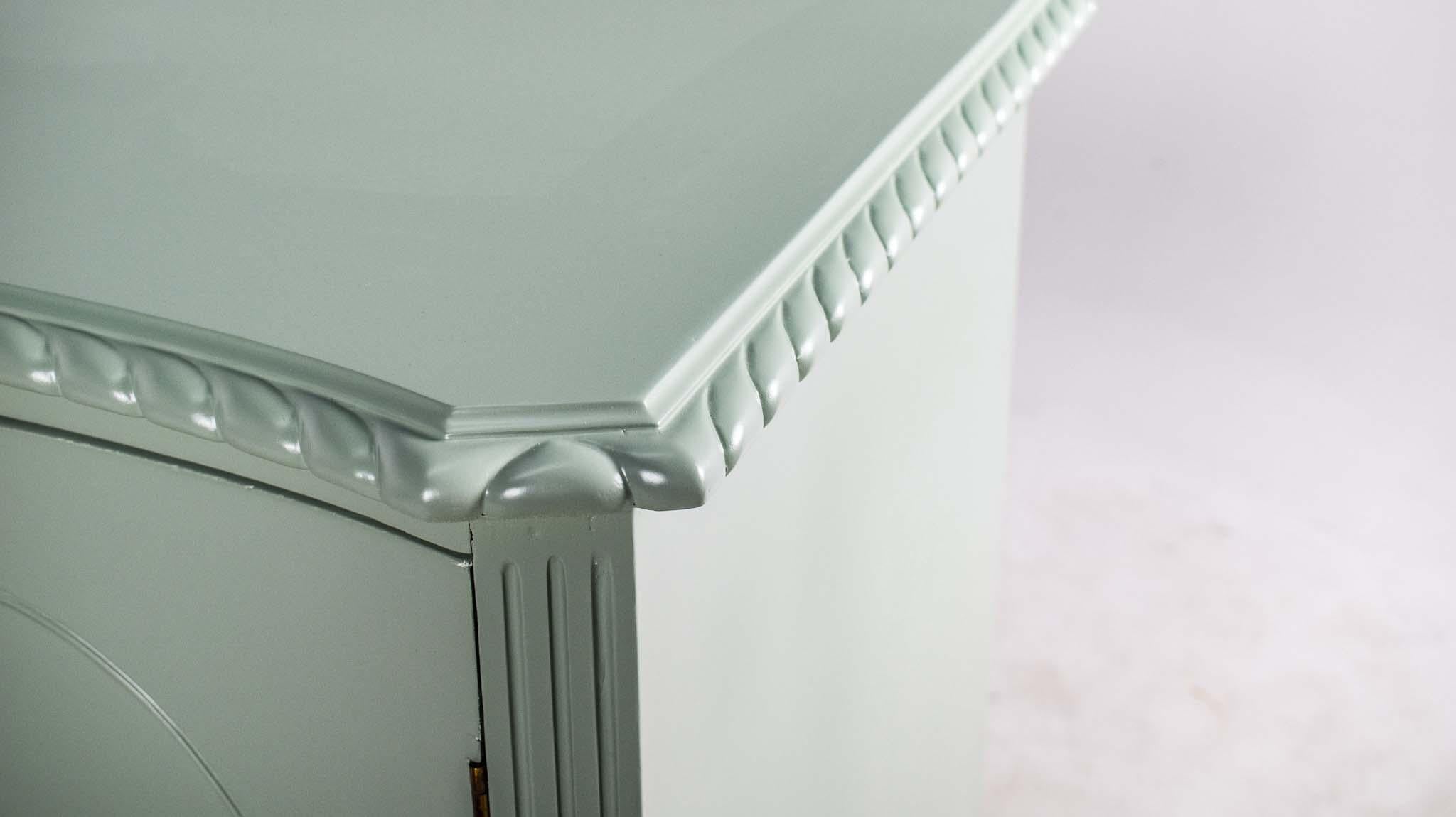 Lacquered Antique Mahogany Sideboard in the Shabby Chic Style For Sale