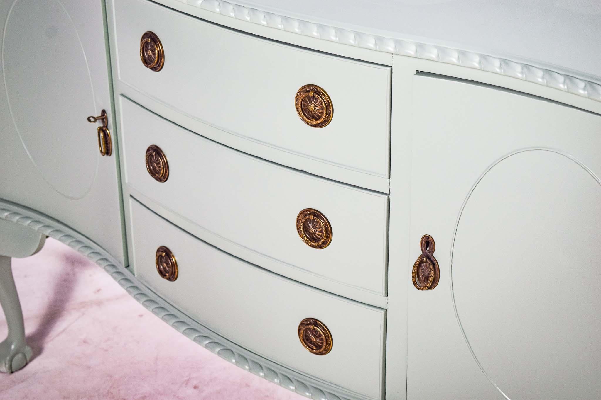 Early 20th Century Antique Mahogany Sideboard in the Shabby Chic Style For Sale