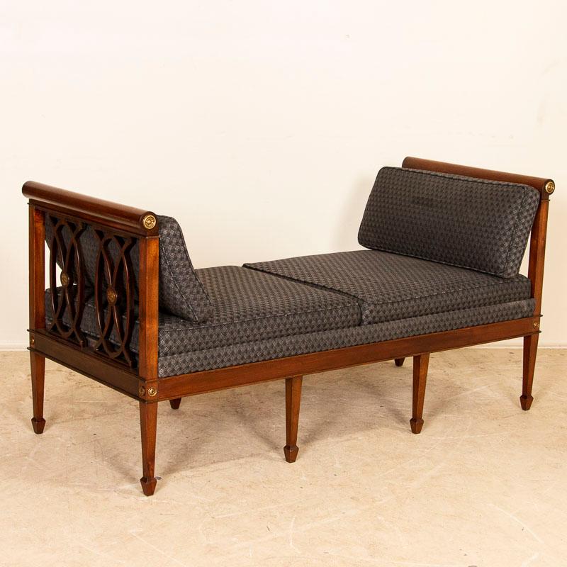 Austrian Antique Mahogany Sofa Bench from Sweden