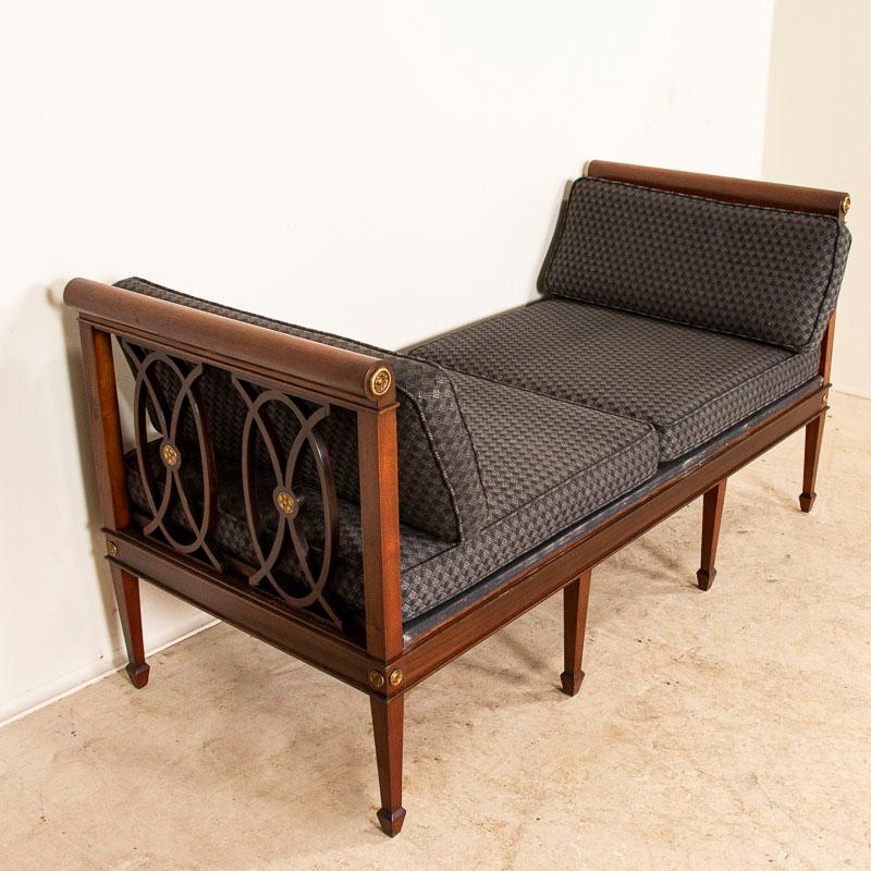 Antique Mahogany Sofa Bench from Sweden In Good Condition In Round Top, TX